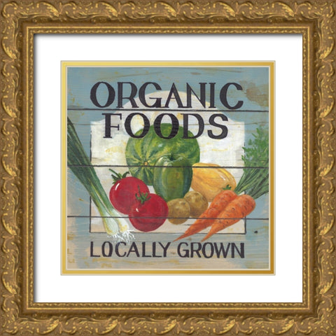 Organic Foods Gold Ornate Wood Framed Art Print with Double Matting by Fisk, Arnie