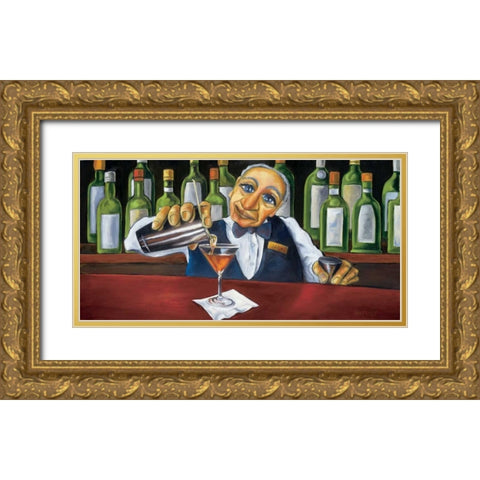 Jack Gold Ornate Wood Framed Art Print with Double Matting by Rafuse, Will