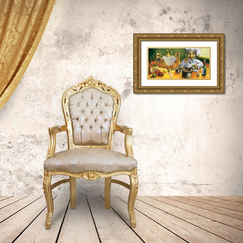 Jean Pierre Gold Ornate Wood Framed Art Print with Double Matting by Rafuse, Will