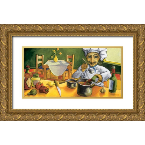 Jean Pierre Gold Ornate Wood Framed Art Print with Double Matting by Rafuse, Will