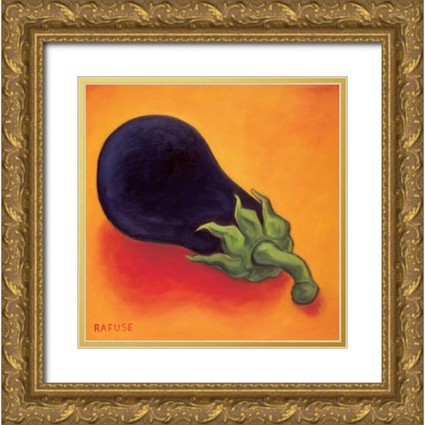 Eggplant Gold Ornate Wood Framed Art Print with Double Matting by Rafuse, Will