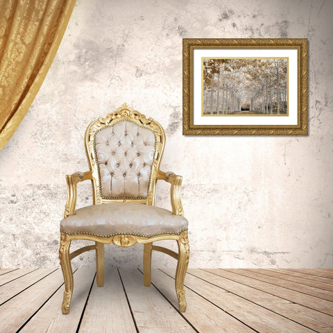 White Gold Gold Ornate Wood Framed Art Print with Double Matting by Frank, Assaf