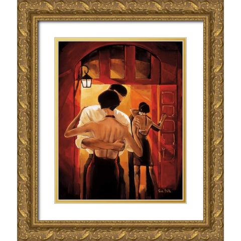 Tango Shop I Gold Ornate Wood Framed Art Print with Double Matting by Biddle, Trish