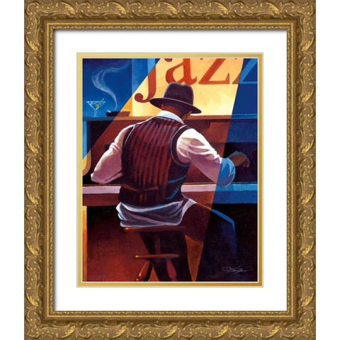 Ragtime Gold Ornate Wood Framed Art Print with Double Matting by Mallett, Keith