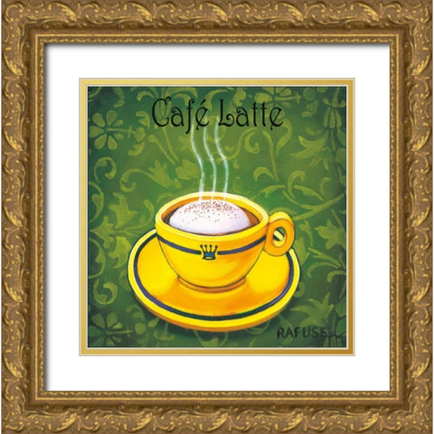 Cafe Latte Gold Ornate Wood Framed Art Print with Double Matting by Rafuse, Will