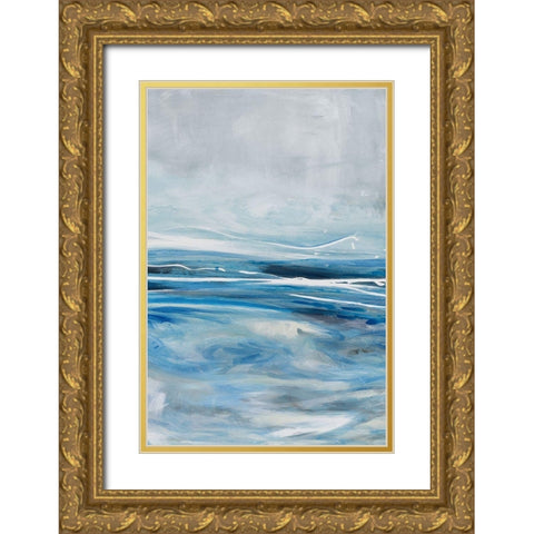 Cloud Pond III Gold Ornate Wood Framed Art Print with Double Matting by Parker, Karen Lorena