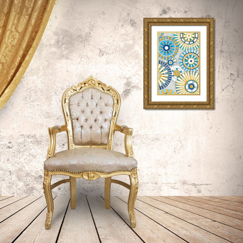 Circle Delight B Gold Ornate Wood Framed Art Print with Double Matting by Banks, Debbie