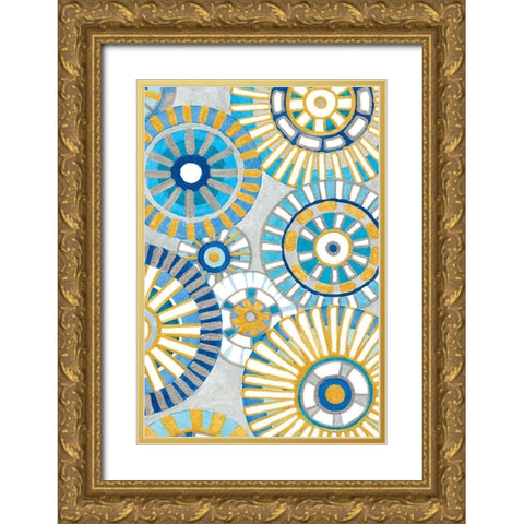 Circle Delight B Gold Ornate Wood Framed Art Print with Double Matting by Banks, Debbie