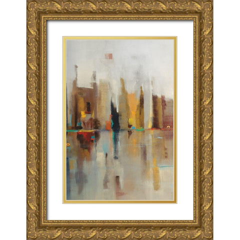 Golden Harbor III Gold Ornate Wood Framed Art Print with Double Matting by Jackson, Victoria
