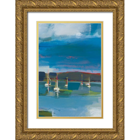 Coastal Display III Gold Ornate Wood Framed Art Print with Double Matting by Fitsimmons, A