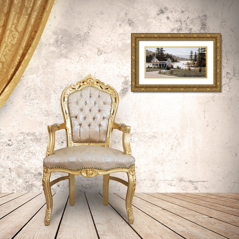 Out on the Lake Gold Ornate Wood Framed Art Print with Double Matting by Saunders, Bill