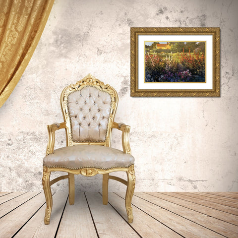 Farm Garden Gold Ornate Wood Framed Art Print with Double Matting by Craig, Philip