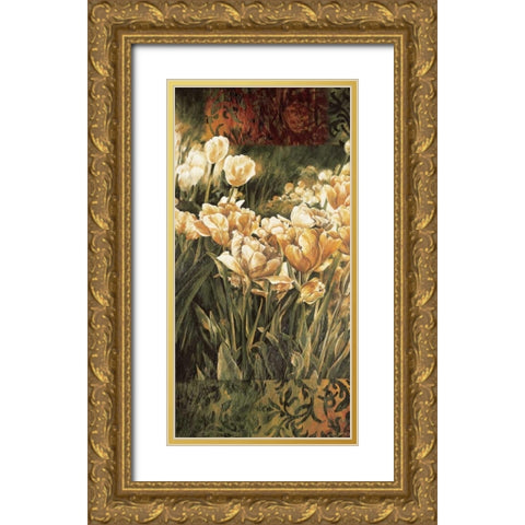 Summer Garden I Gold Ornate Wood Framed Art Print with Double Matting by Thompson, Linda