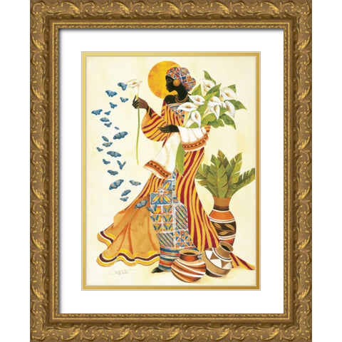 Souls Awakening Gold Ornate Wood Framed Art Print with Double Matting by Mallett, Keith