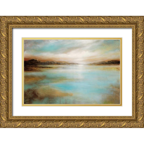 Distant Shores Gold Ornate Wood Framed Art Print with Double Matting by Arnott, Linzy
