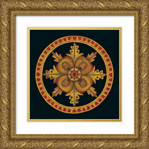 Rosette I Gold Ornate Wood Framed Art Print with Double Matting by Anderson , Lee