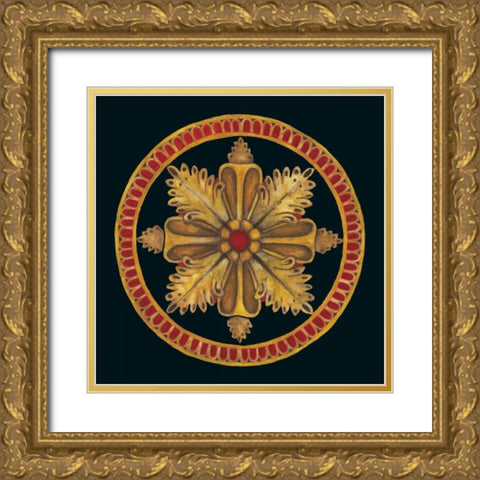 Rosette II Gold Ornate Wood Framed Art Print with Double Matting by Anderson , Lee