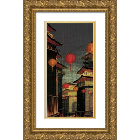 Lumiere I Gold Ornate Wood Framed Art Print with Double Matting by Amori