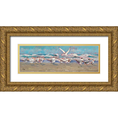 The Late Comer Gold Ornate Wood Framed Art Print with Double Matting by Forsythe, Graham