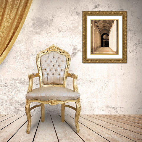 Passage Marly Gold Ornate Wood Framed Art Print with Double Matting by Gilboa, Marina Drasnin