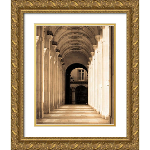 Passage Marly Gold Ornate Wood Framed Art Print with Double Matting by Gilboa, Marina Drasnin