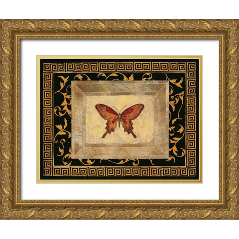 Winged Ornament I Gold Ornate Wood Framed Art Print with Double Matting by Hayes, Alan