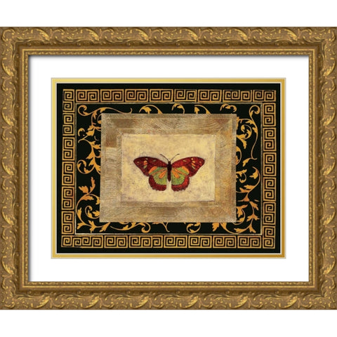 Winged Ornament II Gold Ornate Wood Framed Art Print with Double Matting by Hayes, Alan