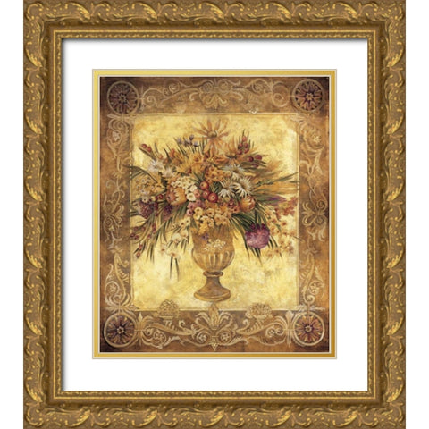 Tuscan Urn Gold Ornate Wood Framed Art Print with Double Matting by Jardine, Liz