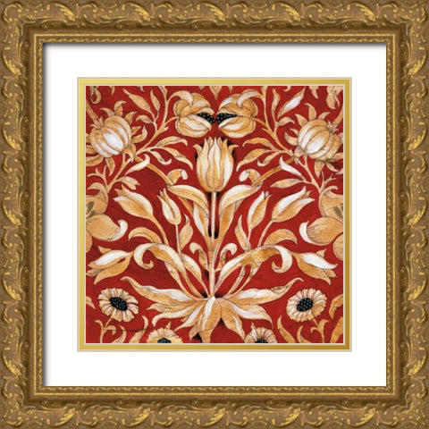 Jewel Tones Gold Ornate Wood Framed Art Print with Double Matting by Jardine, Liz