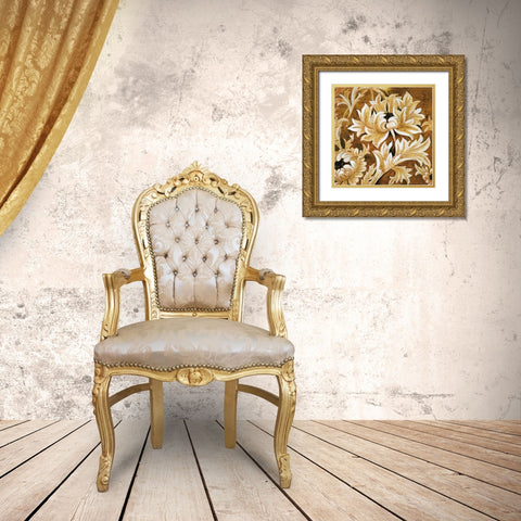 Jewel Tones Gold Ornate Wood Framed Art Print with Double Matting by Jardine, Liz