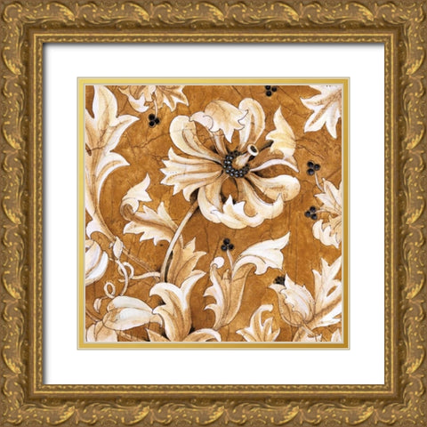Jewel Tones Gold Ornate Wood Framed Art Print with Double Matting by Jardine, Liz