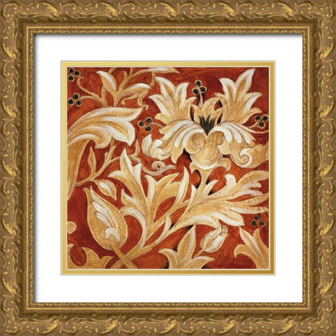 Jewel Tones Gold Ornate Wood Framed Art Print with Double Matting by Jardine, Liz