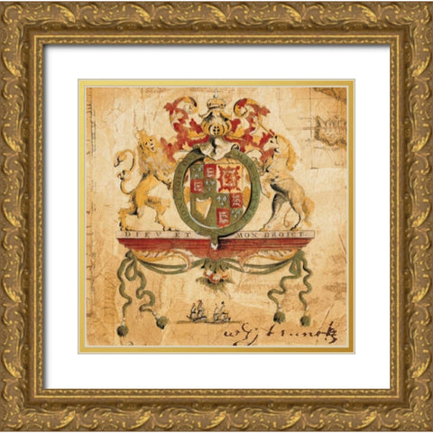 Terra Nova III Gold Ornate Wood Framed Art Print with Double Matting by Jardine, Liz