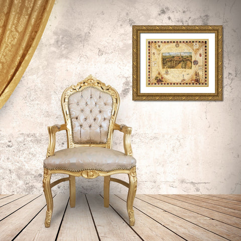 Hilltop Winery Gold Ornate Wood Framed Art Print with Double Matting by Jardine, Liz