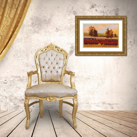 St. Pierre Gold Ornate Wood Framed Art Print with Double Matting by Lovelace, Kent