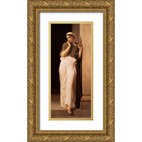 Nausicaa from James Joyces Ulysses Gold Ornate Wood Framed Art Print with Double Matting by Leighton, Lord Frederic