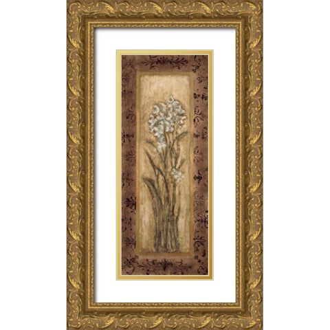 Paperwhites II Gold Ornate Wood Framed Art Print with Double Matting by Mindeli