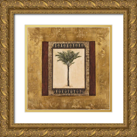 Stately Palm I Gold Ornate Wood Framed Art Print with Double Matting by Mindeli
