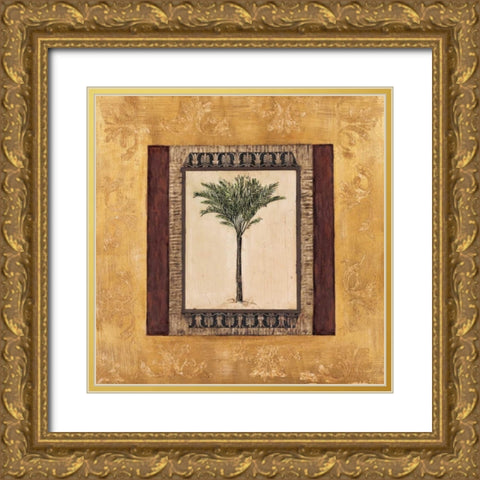 Stately Palm I Gold Ornate Wood Framed Art Print with Double Matting by Mindeli
