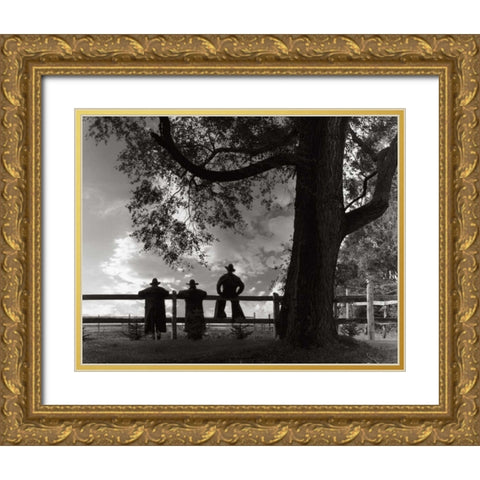 Days End Gold Ornate Wood Framed Art Print with Double Matting by Nagler, Monte