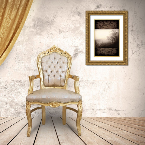 Early Morning Fog Gold Ornate Wood Framed Art Print with Double Matting by Pahl, Janel