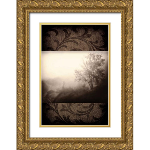 Early Morning Fog Gold Ornate Wood Framed Art Print with Double Matting by Pahl, Janel