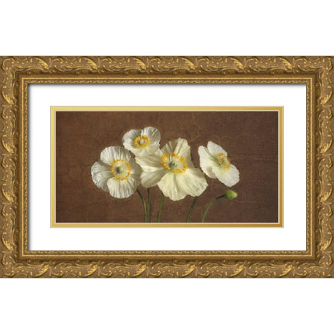 Precious Poppies Gold Ornate Wood Framed Art Print with Double Matting by Pahl, Janel