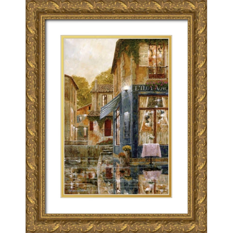 Missing You Gold Ornate Wood Framed Art Print with Double Matting by Archambault, Gilles