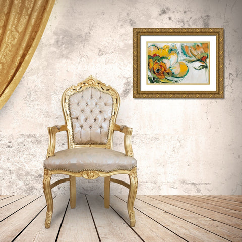 Bloomed III Gold Ornate Wood Framed Art Print with Double Matting by Fitsimmons, A.