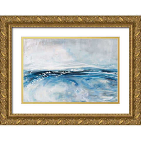 Cloud Pond Gold Ornate Wood Framed Art Print with Double Matting by Parker, Karen Lorena