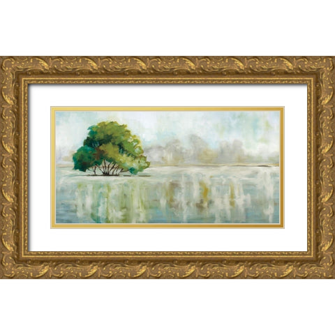 Gentle Reflections Gold Ornate Wood Framed Art Print with Double Matting by Ellens, Jacqueline