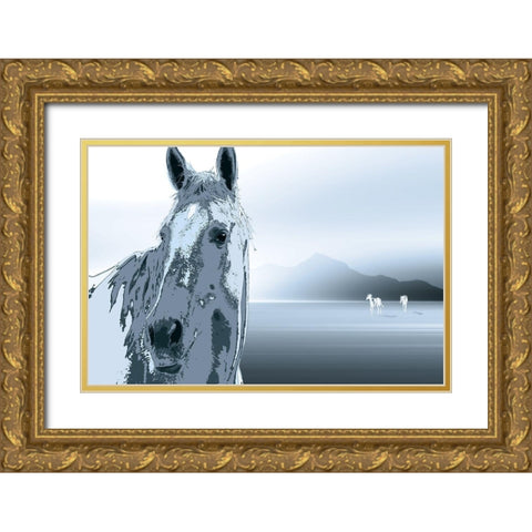The Watchman Gold Ornate Wood Framed Art Print with Double Matting by Pelkey, Marvin