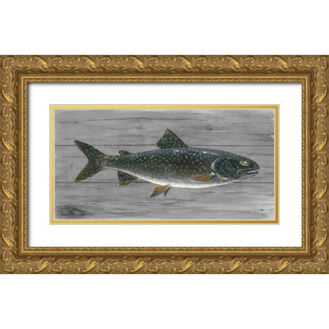 Cold Lake Beauty Gold Ornate Wood Framed Art Print with Double Matting by Fisk, Arnie