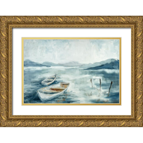 Calm Waters Gold Ornate Wood Framed Art Print with Double Matting by Ellens, Jacqueline